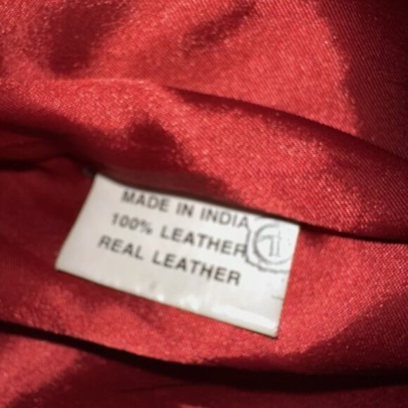 Saguaro West red leather short sleeved jacket - Picture 4 of 4